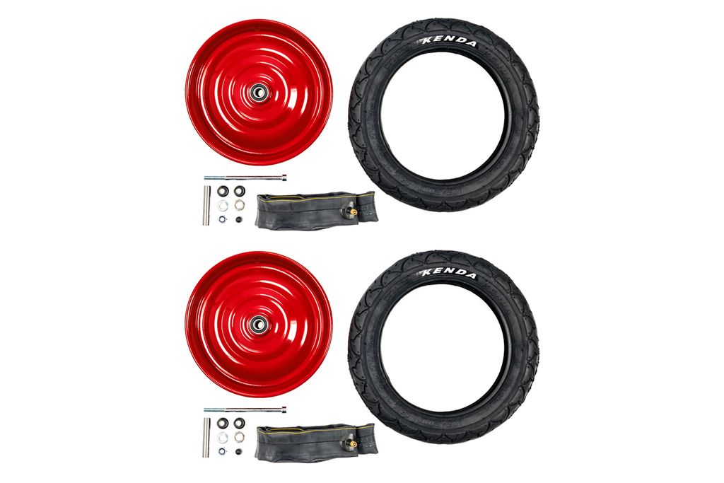 2 Stück 12 1/2 Zoll Scheibenräder Set Kenda Reifen 47-203 AV Klaufix