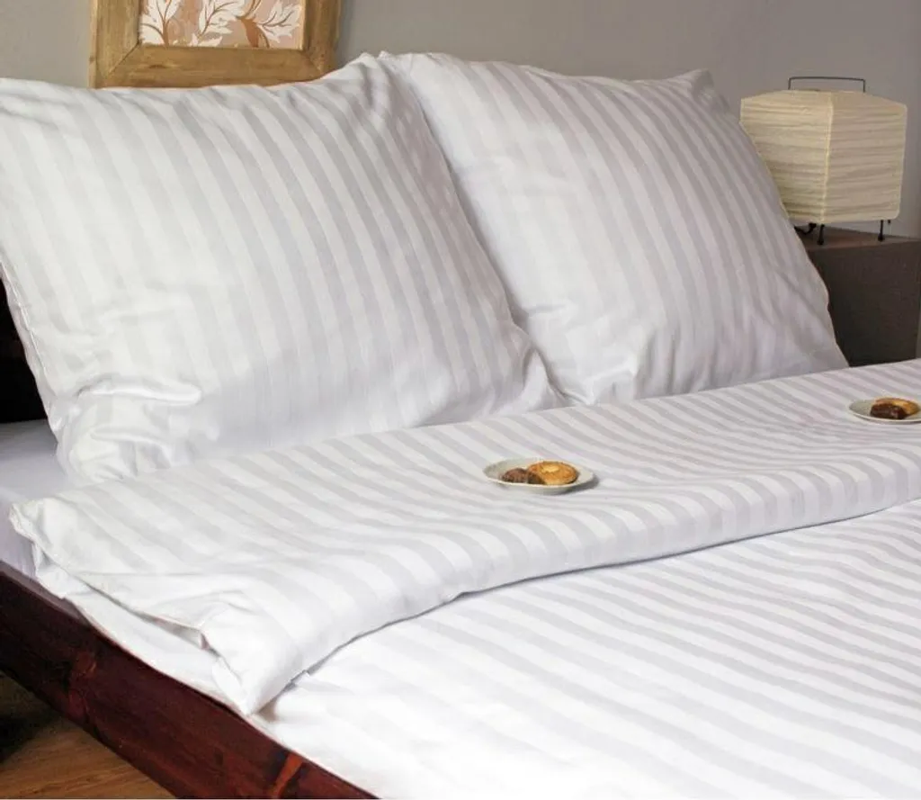 Drap Satin 140x200 Adamasso Extrapo'ciel 140g/m2 Rayures Tivoli Blanc