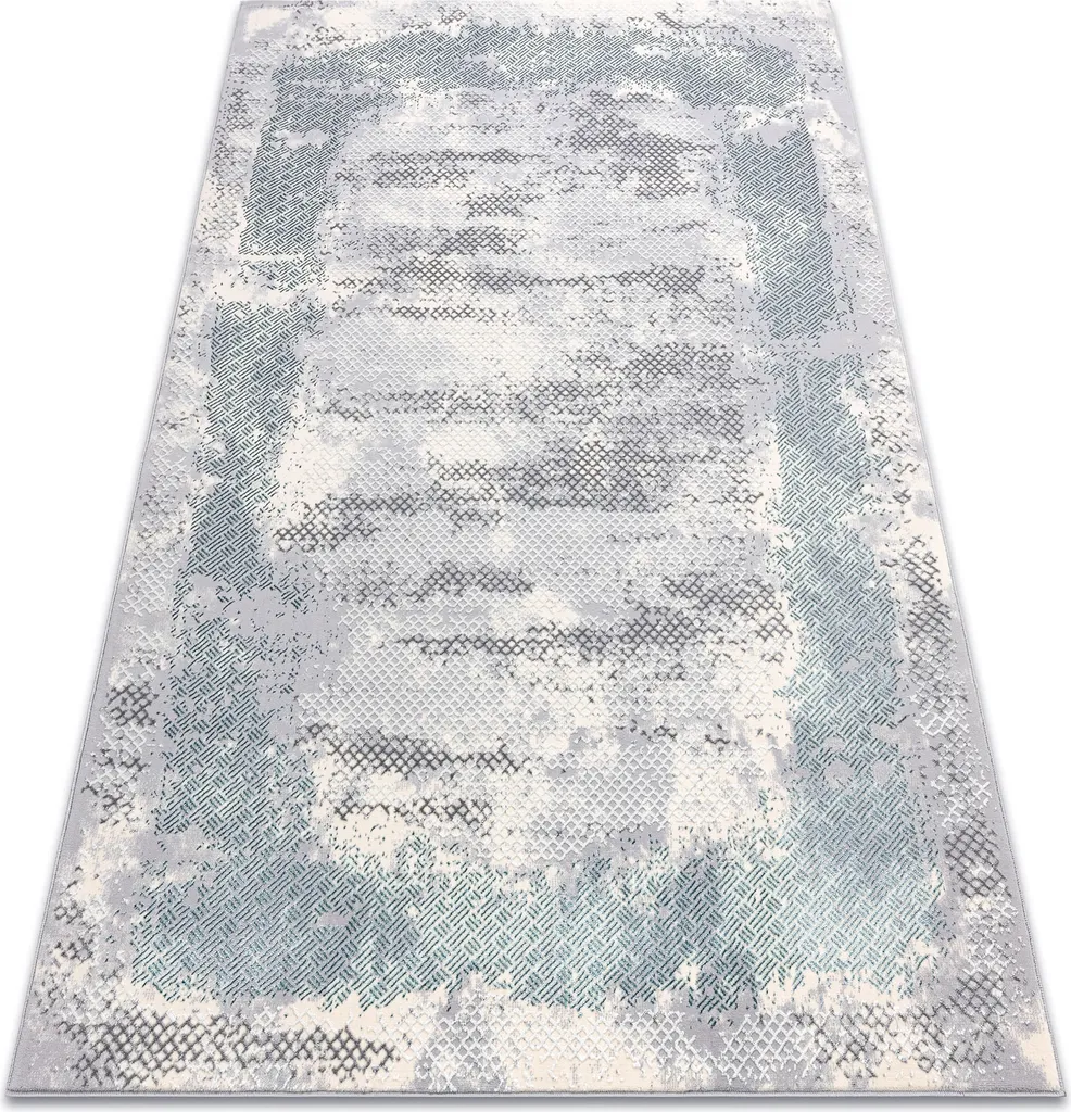 Tapis Anti-Poussière Facile à Nettoyer 80x150 cm - Relief Chic Ivoire Bleu