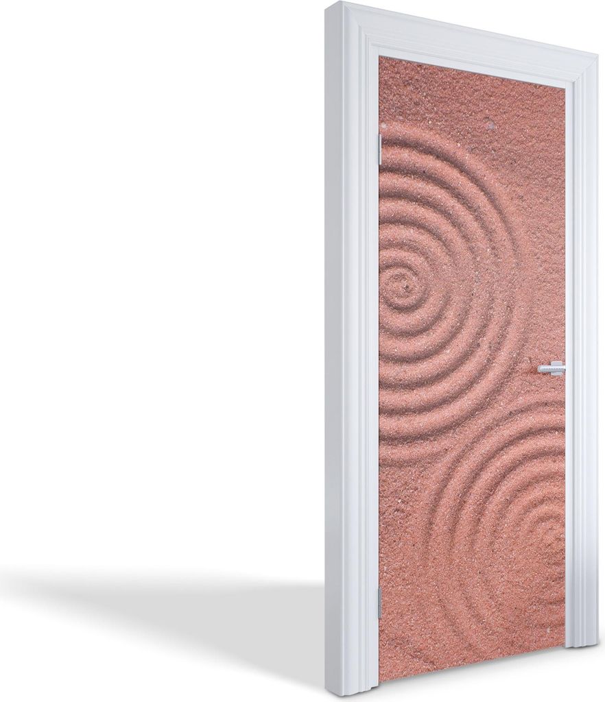 Türfolien Design Selbstklebende Wandsticker Türtapeten - Kreise im Sand - 85 x 205 cm