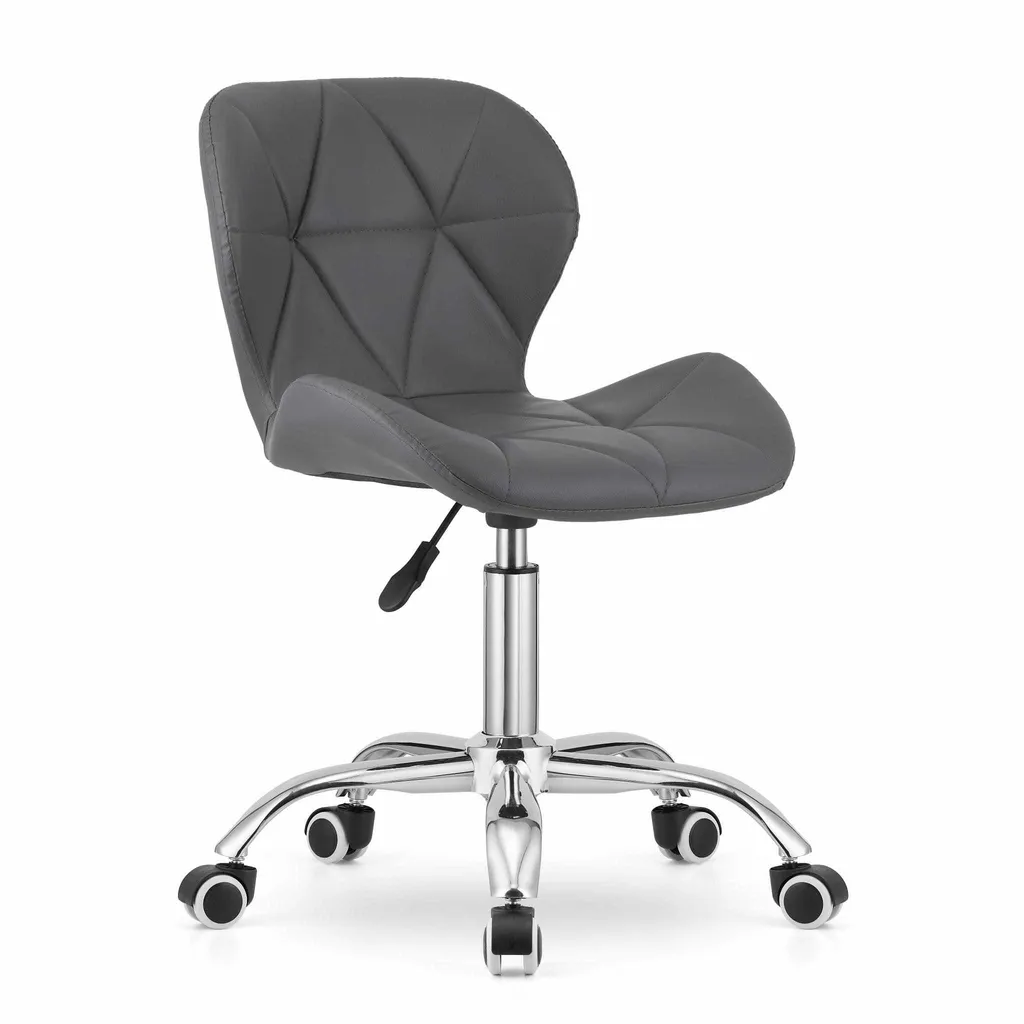 Chaise Grise pour Télétravail Avola - Siège Confortable 55,5 x 84,5 cm