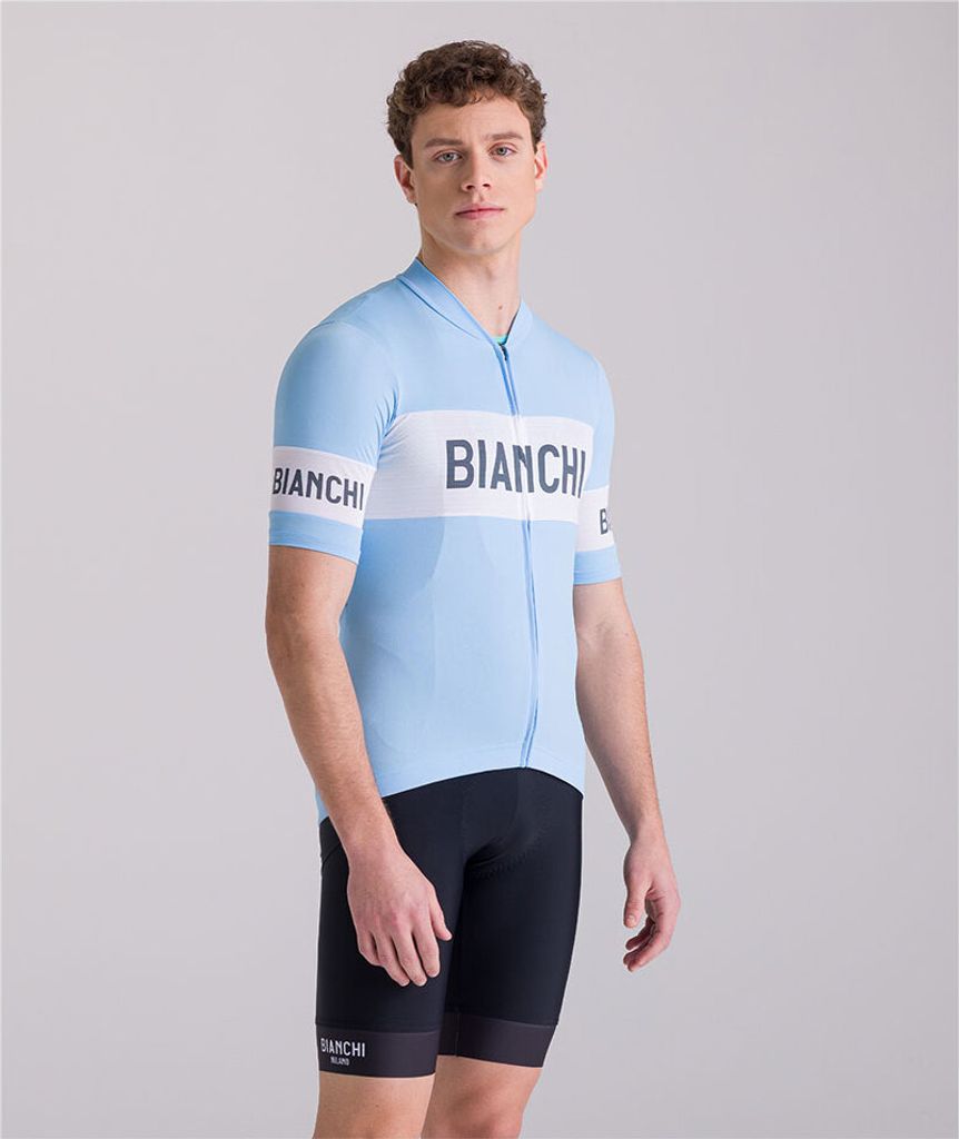 Santini Bianchi Retro 2025 Kurzarm-radtrikot Blau XS Herren Blau XS