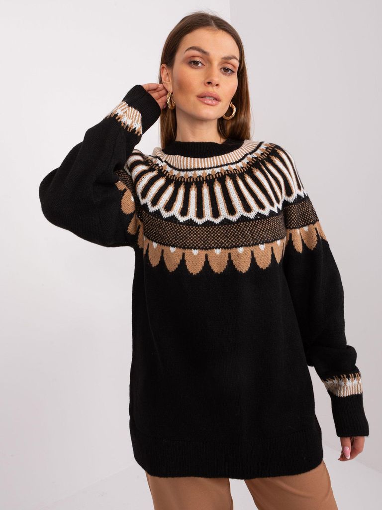 Rue Paris Lange Pullover Ygelon schwarz Universal