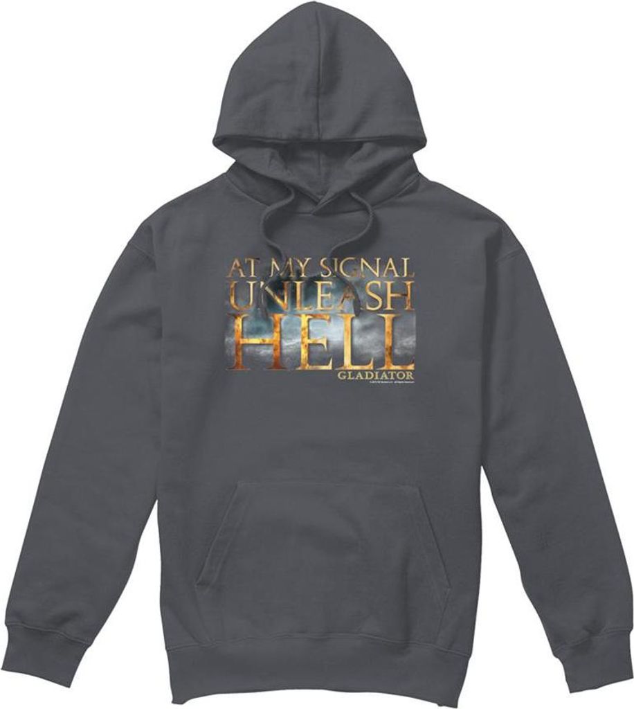 Gladiator - "Unleash Hell" Kapuzenpullover für Herren/Damen Uni TV27544 (S) (Holzkohle)