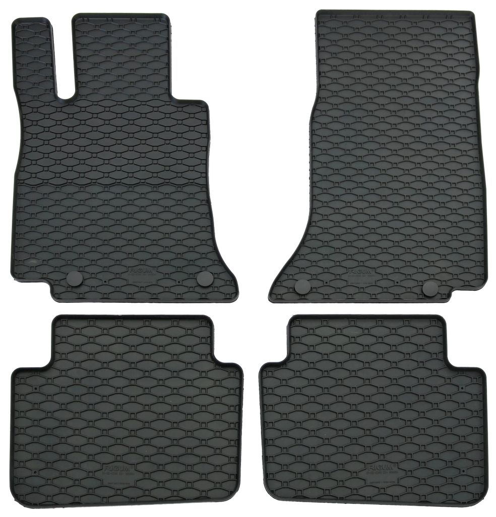 Gummifußmatten Set 4-teilig für Mercedes W206 / S206 (6/2021-), schwarz