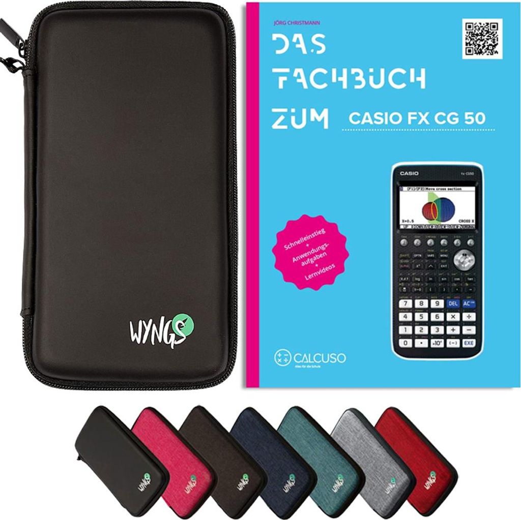 CALCUSO Zubehör Standardpaket Schwarz kompatibel für Taschenrechner Casio FX-CG 50