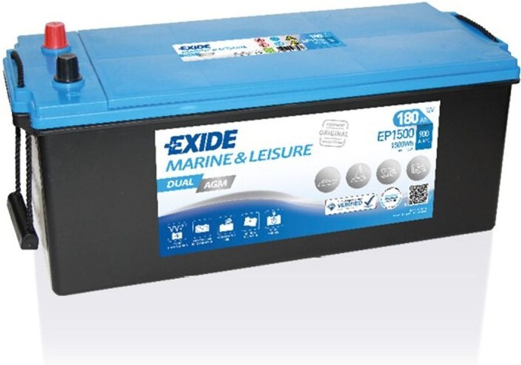 Exide EP1500 12V 180Ah Dual AGM Versorgungsbatterie