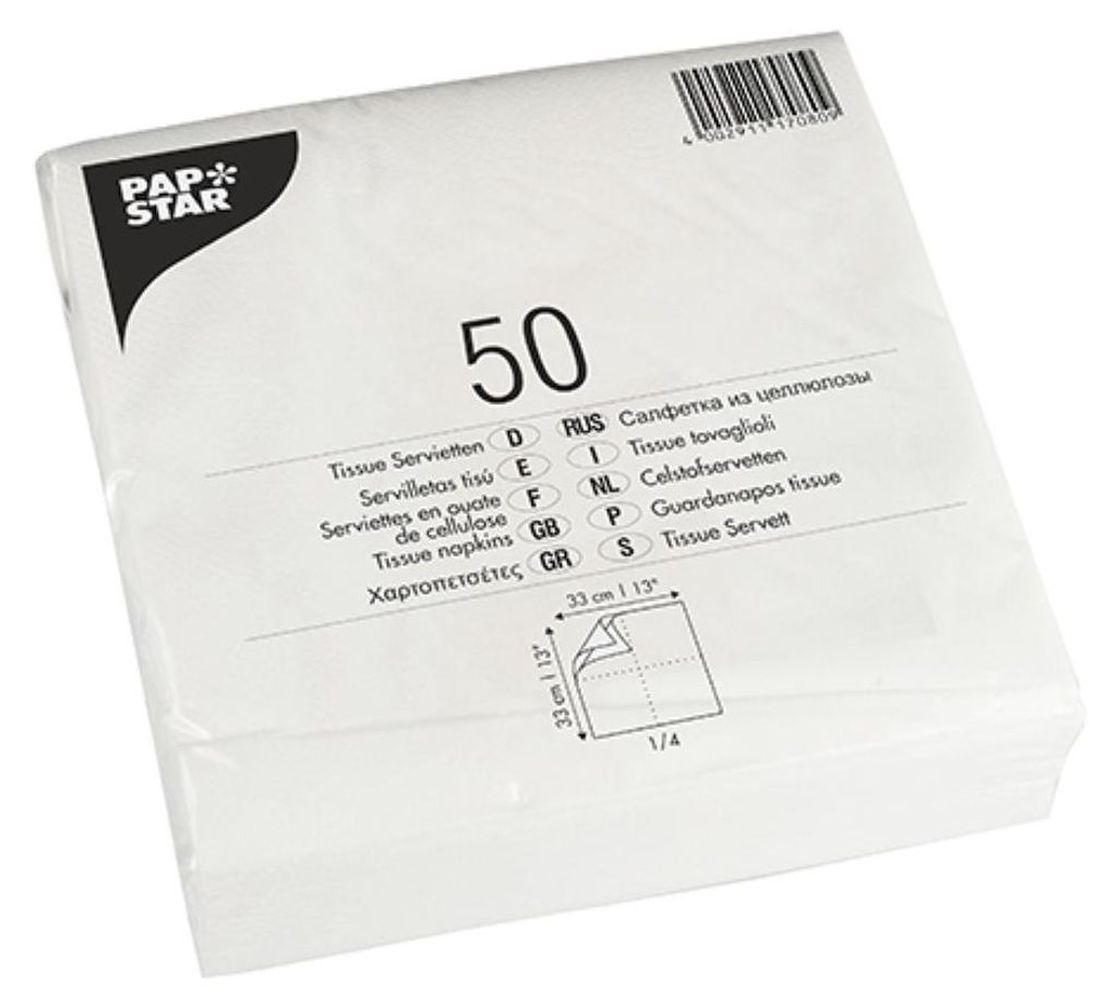 PAPSTAR  17080 PAPSTAR Servietten, 330 x 330 mm, 2-lagig, Immagine del prodotto 