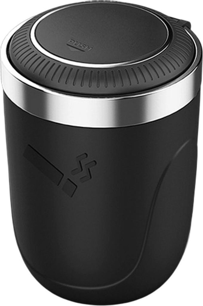 Auto-Aschenbecher mit Deckel, LED-Licht, winddichter, rauchfreier Aschenbecher, abnehmbarer Mini-Auto-Mülleimer, batteriebetrieben, rauchfreier, g...