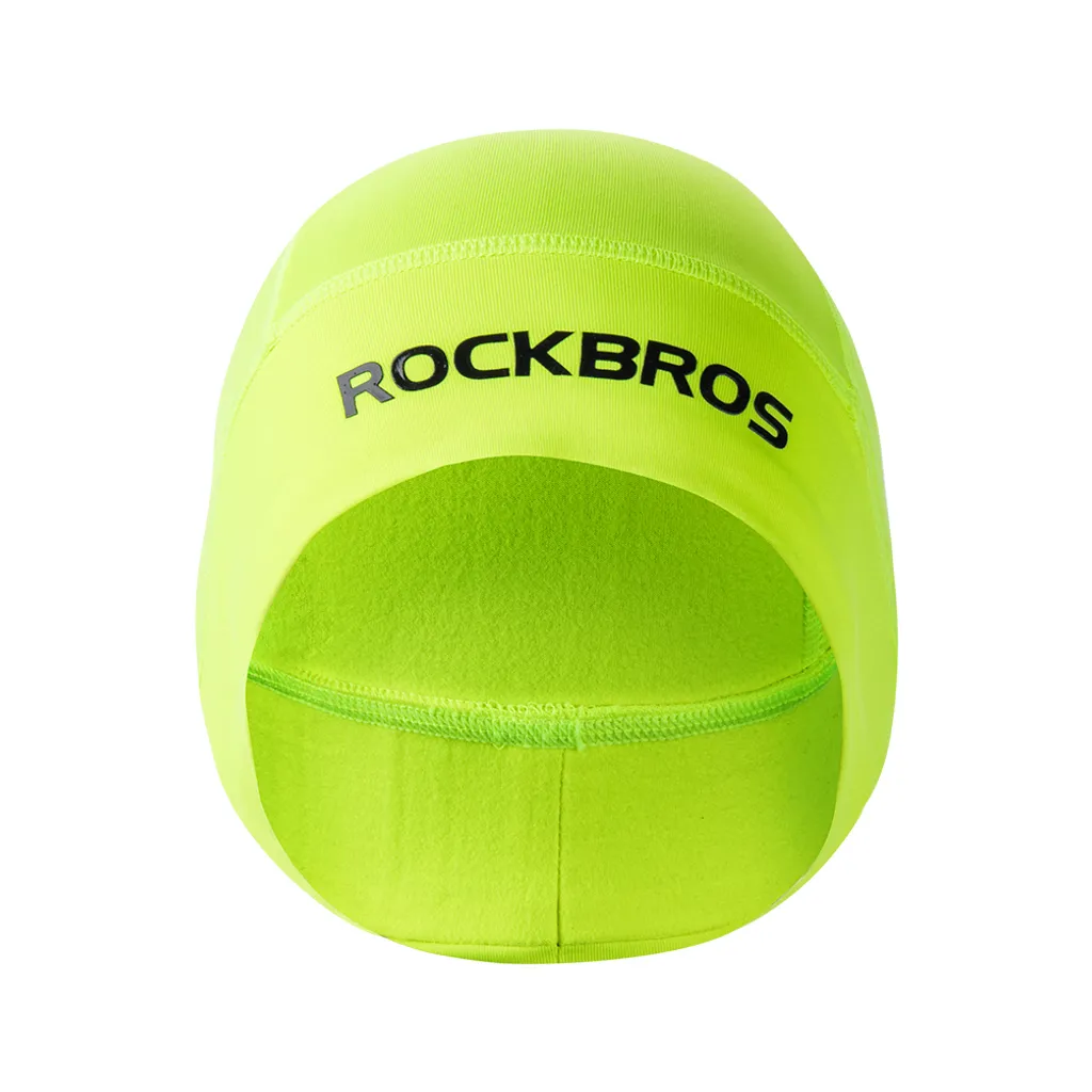 ROCKBROS Ciclismo Berretto antivento invernale Berretto caldo per ciclismo Giallo fluorescente