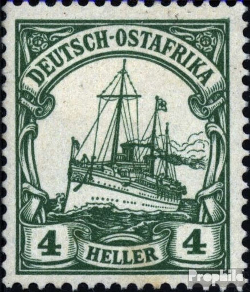 Briefmarken Deutsch-Ostafrika 1905 Mi 23c mit Falz Schiff Kaiseryacht Hohenzollern