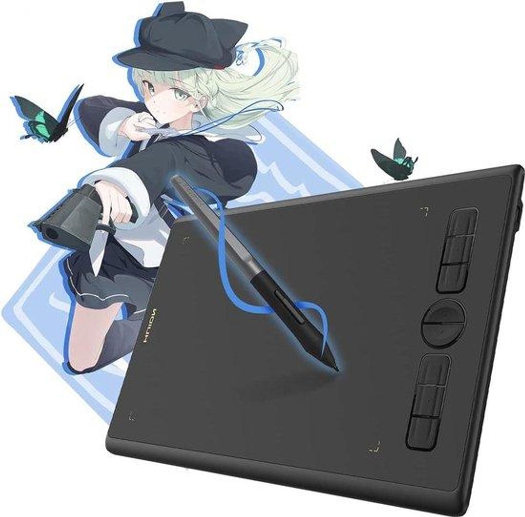 8-Zoll-5-Zoll-Digitalkarton - 8192-Ebenen, Batteriefreie Stift, 8 Schnelltasten - Chromebook, Mac, PC, Android-Mobil