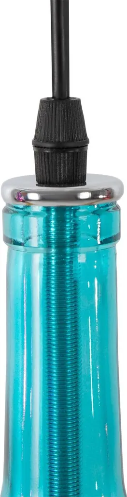 Lampada a sospensione a forma di bottiglia di vino - 5 luci - Regolabile in altezza 150 cm - Attacco E27 - Dimmerabile - Vetro - Senza lampadina - Multicolore - 9
