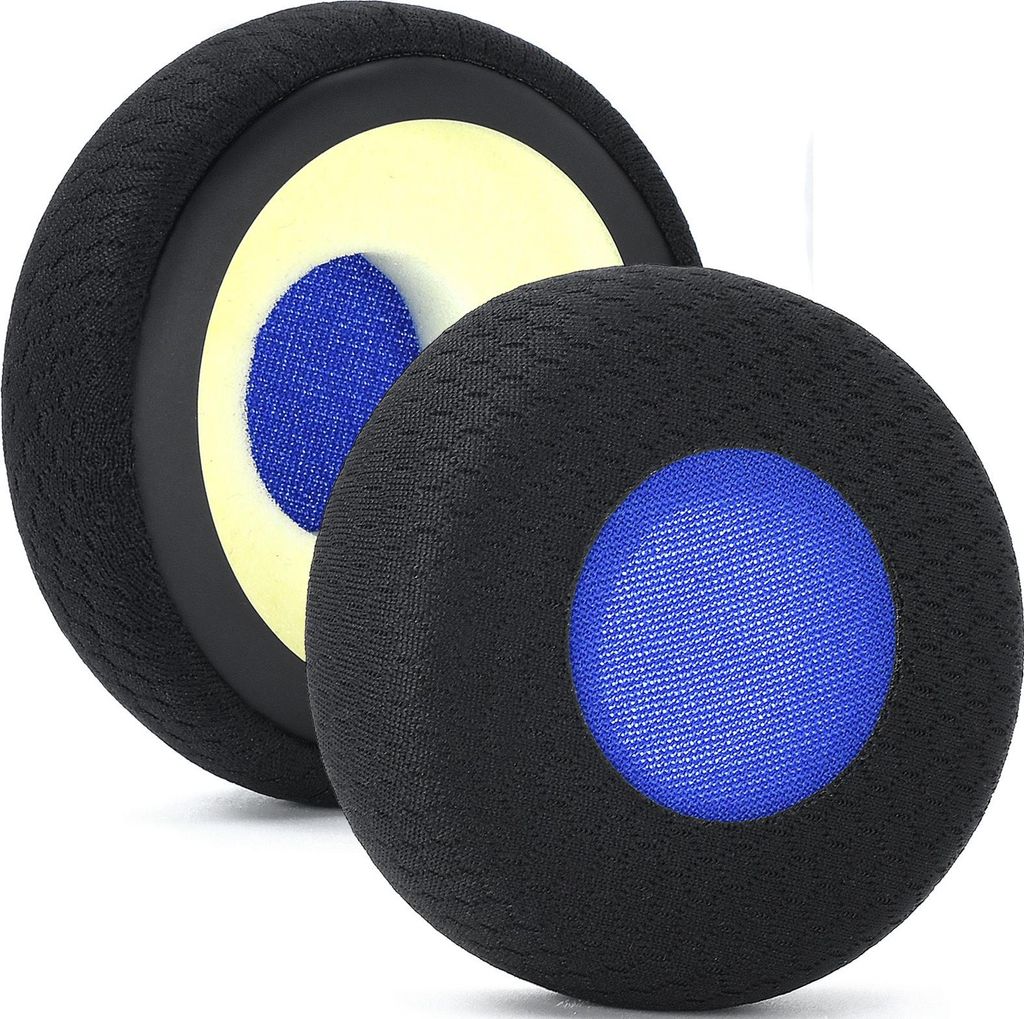 INF 2er-Pack Ohrpolster aus Fußballnetz für Jabra Evolve & Plantronics Voyager Blau+Schwarz