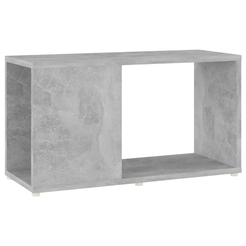 Meuble TV gris béton 60x24x32 cm solution rangement petits coins