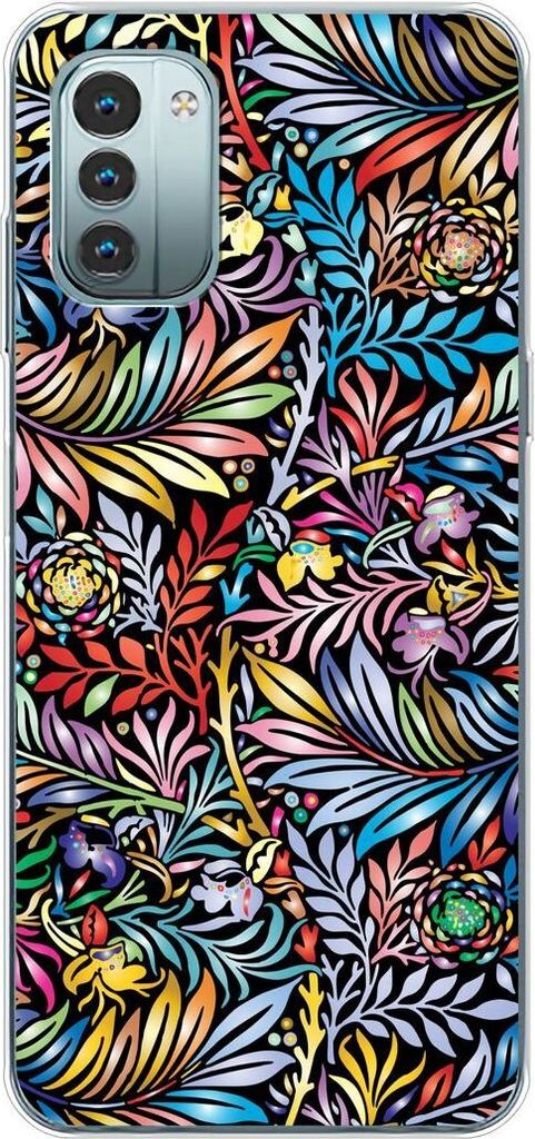 König Design Hülle kompatibel mit Nokia G11 Kunststoff Soft Handyhülle - Handy Case Blumenmuster