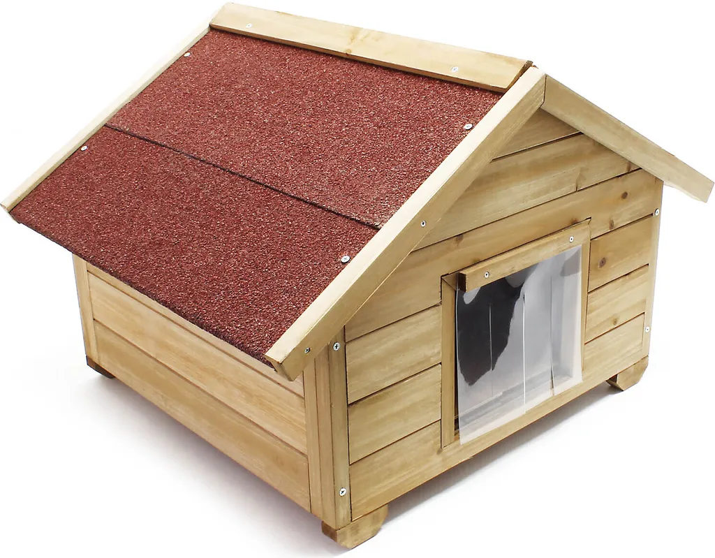 Abri pour chat de jardin avec isolation thermique et porte de sécurité