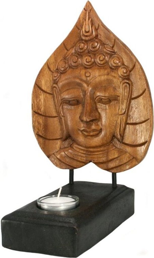 Buddha Gesicht mit Teelichthalter, Buddha face with Produktbild 