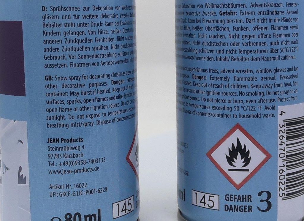 Dekoračný sprej na sneh 80 ml, biely, v stojane Obrázok produktu 