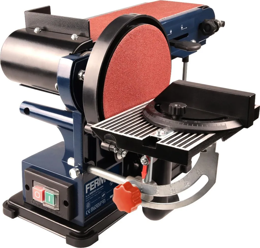 Ponceuse de table FERM BGM1022 - 350W - combiné à bande et disque - 6