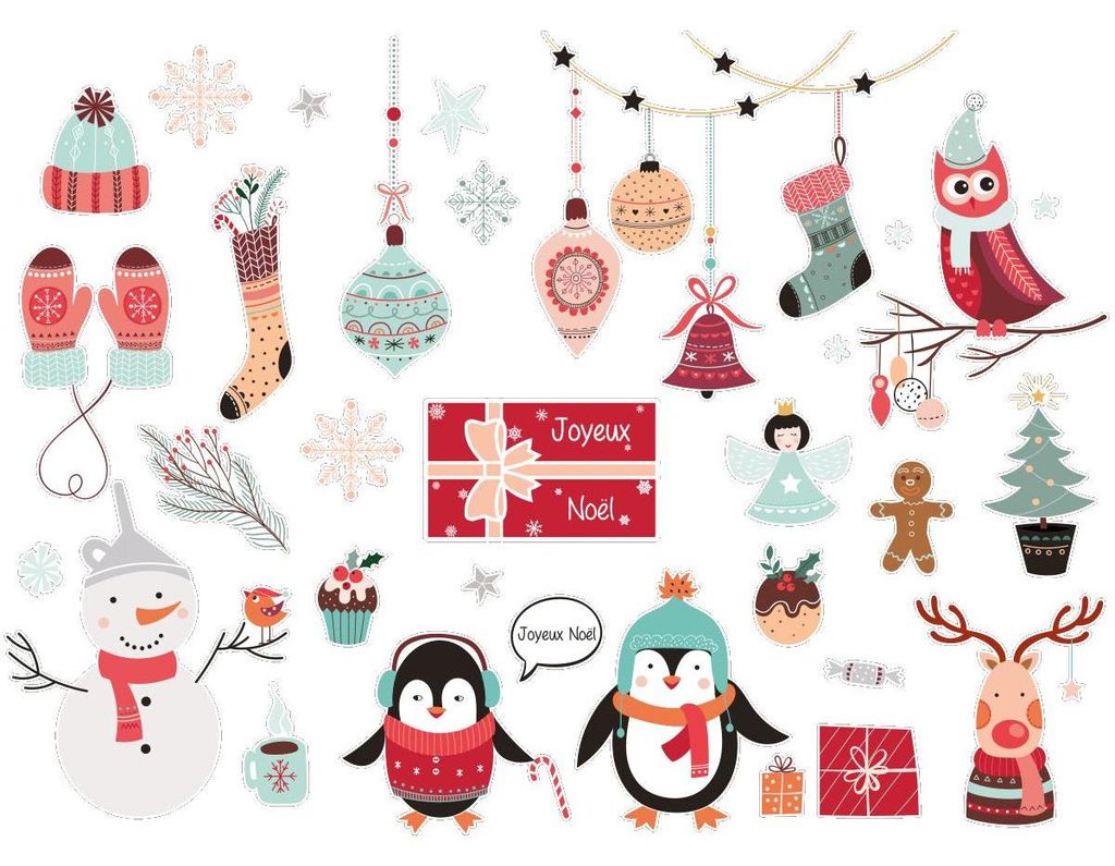 Weihnachtliche Winteraufkleber – Selbstklebende Weihnachtsaufkleber – Festliche Dekoration – 90 x 125 cm