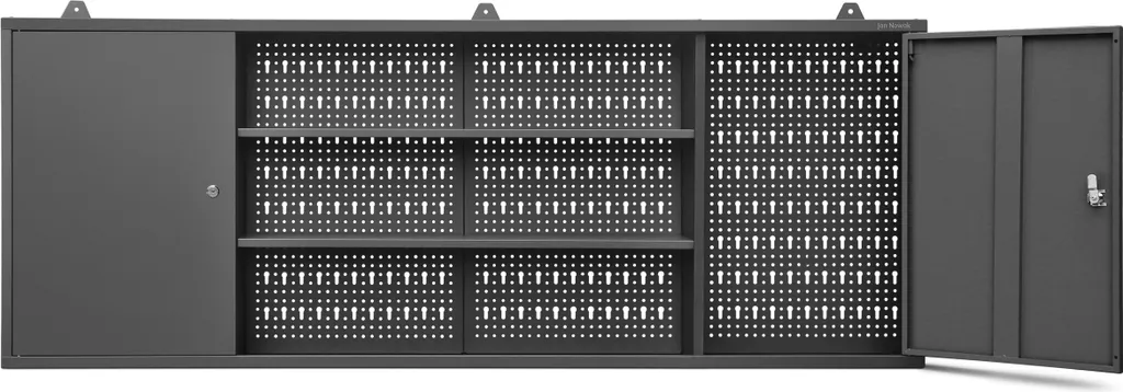 Armoire murale à outils en métal noir : gagnez de la place dans le garage