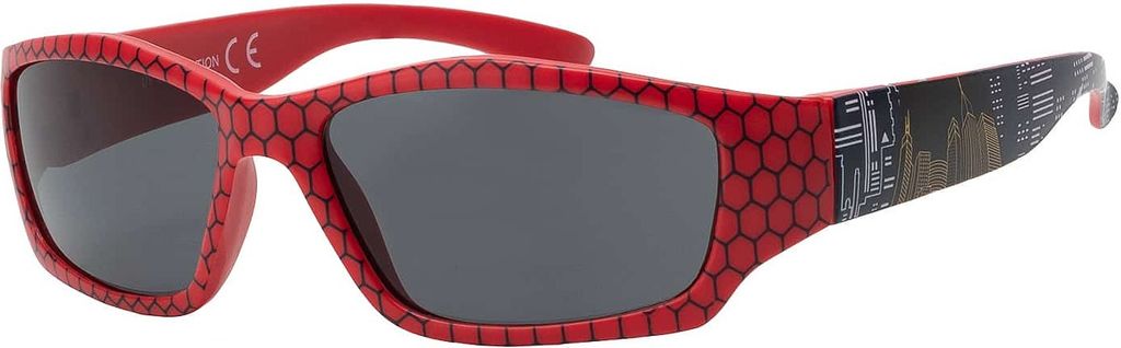 Jungen Mädchen Kinder Sonnen Brille Designer Modern mit Motiv 30556 Rot