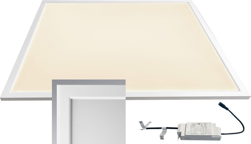 ChiliTec 23222 LED Licht-Panel "CTP-62 Office" warm 62x62cm, 3000K, 40W, 3750lm, UGR≤16