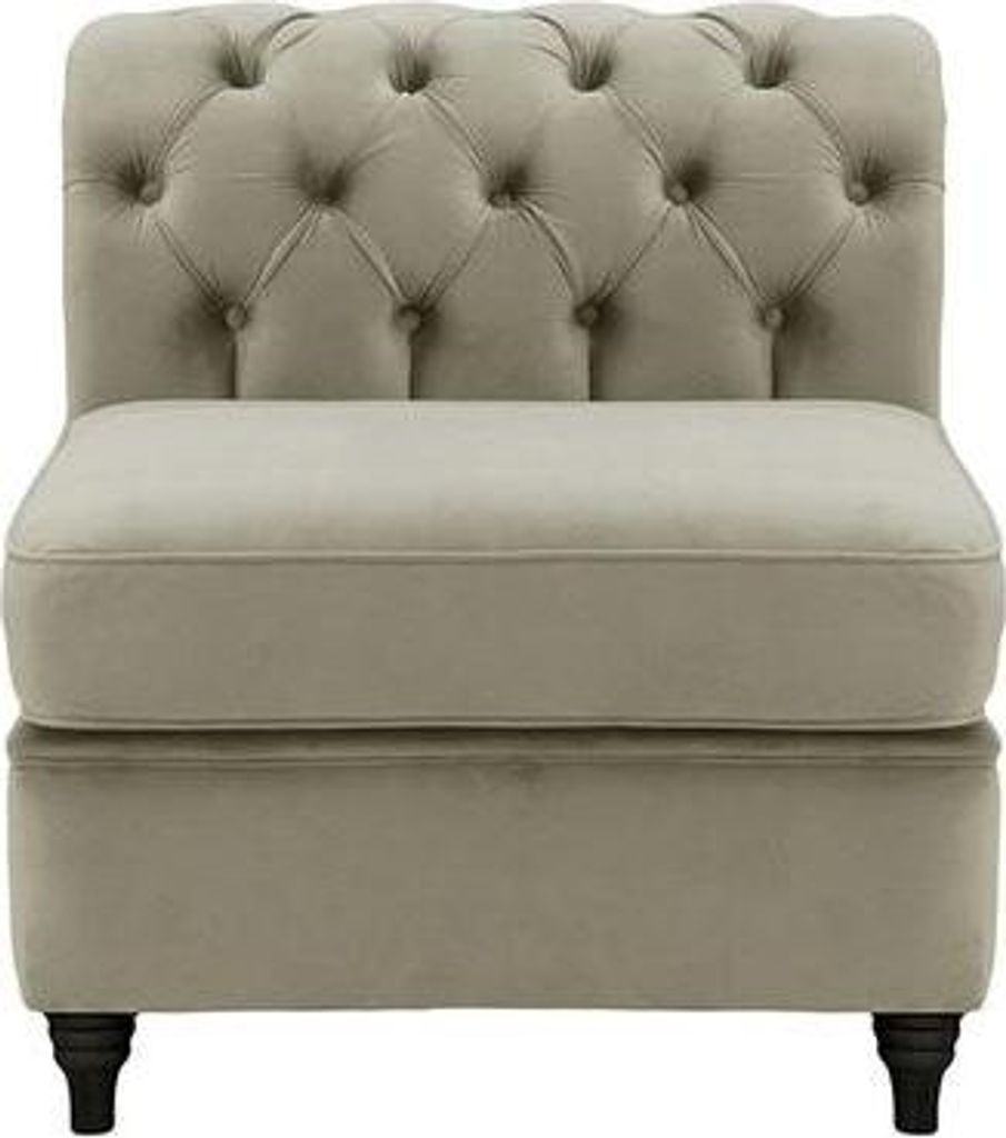 Chesterfield Modul - Innenelement, einsitzig (1CP)-Velluto 17-black