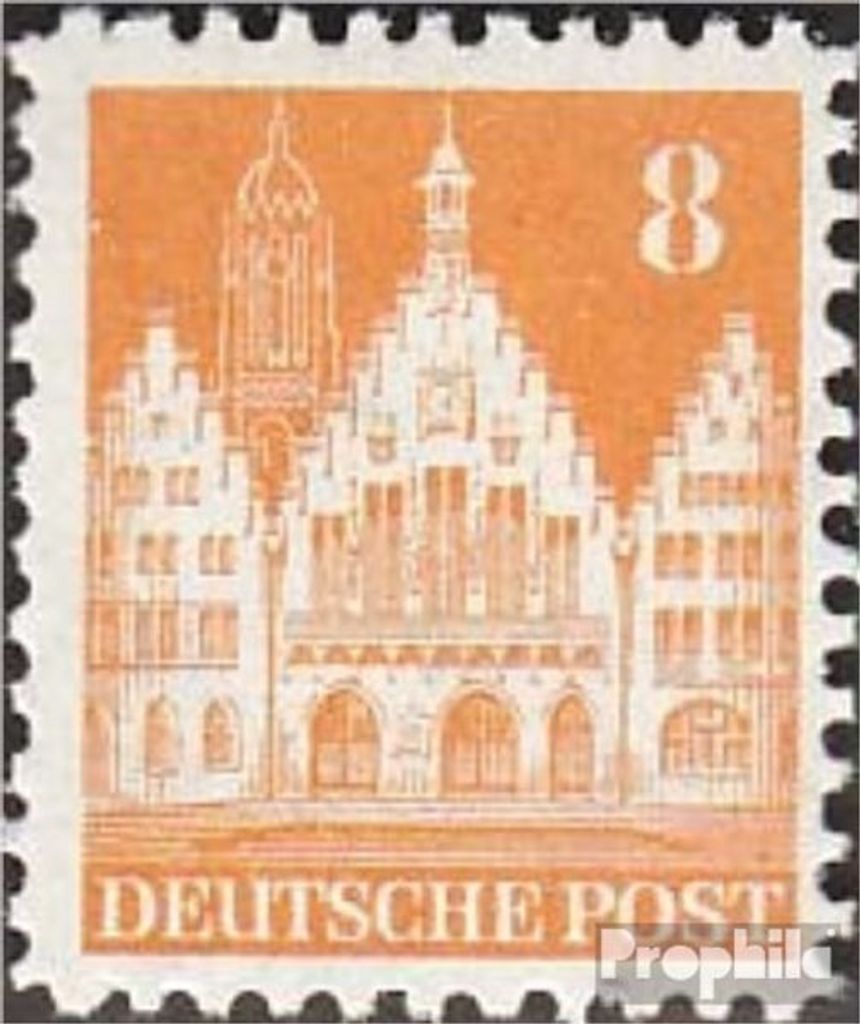 Briefmarken Bizone (Alliierte Besetzung) 1948 Mi 78W B postfrisch Bauten