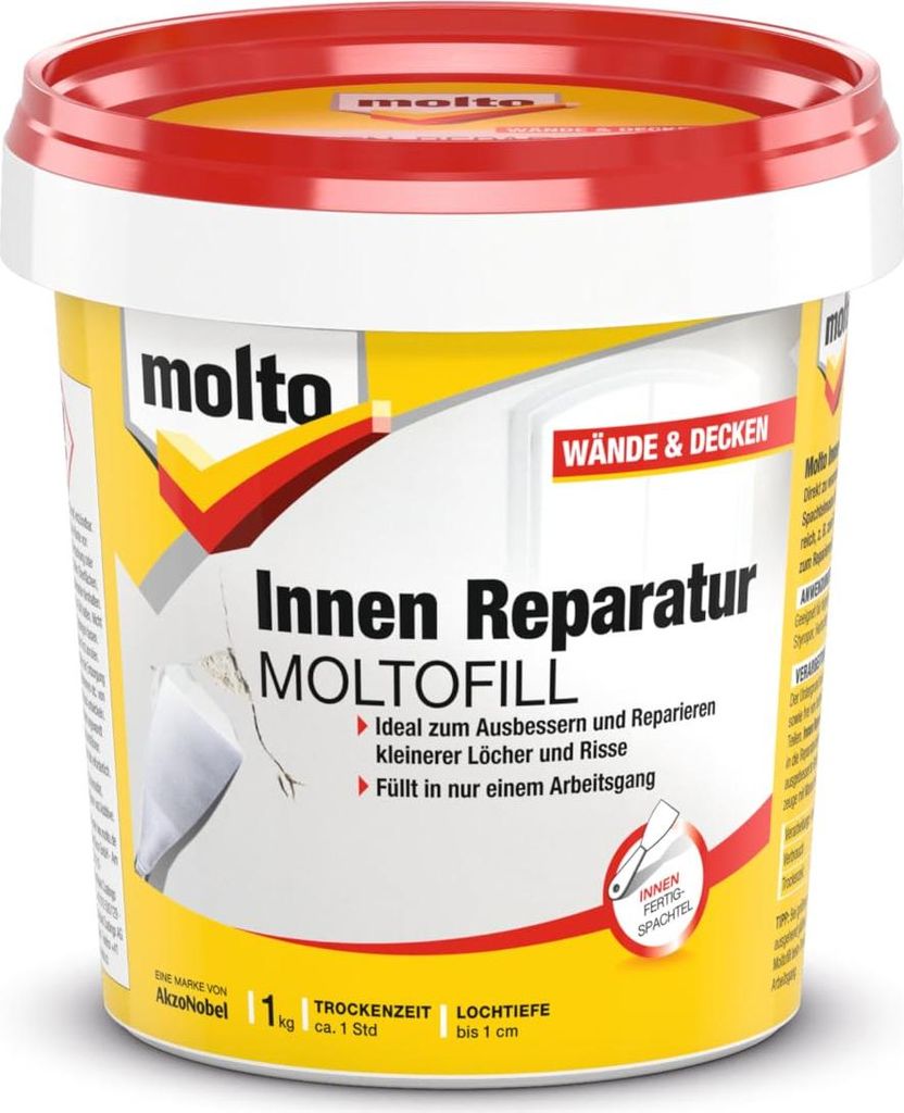 Moltofill Fertigspachtel innen 1 kg 1-KG Immagine del prodotto 