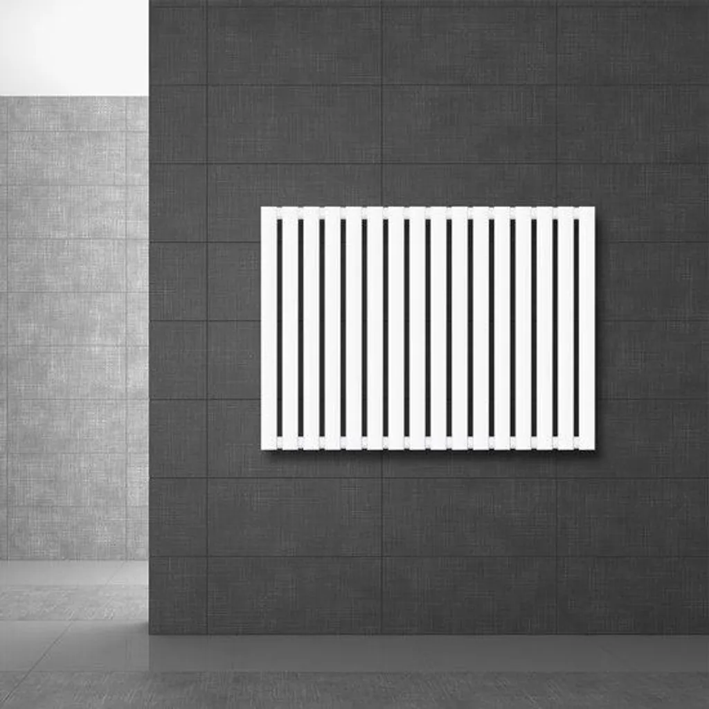 Radiateur de salle de bains blanc 630 x 865 mm pour chauffage central