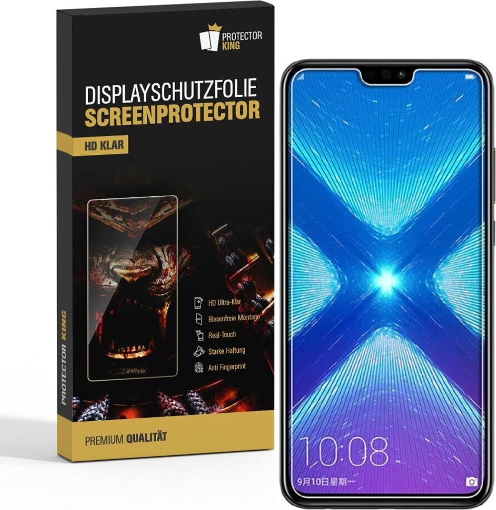 4x Displayschutzfolie für Huawei Honor 8X Displayfolie Schutzfolie HD KLAR