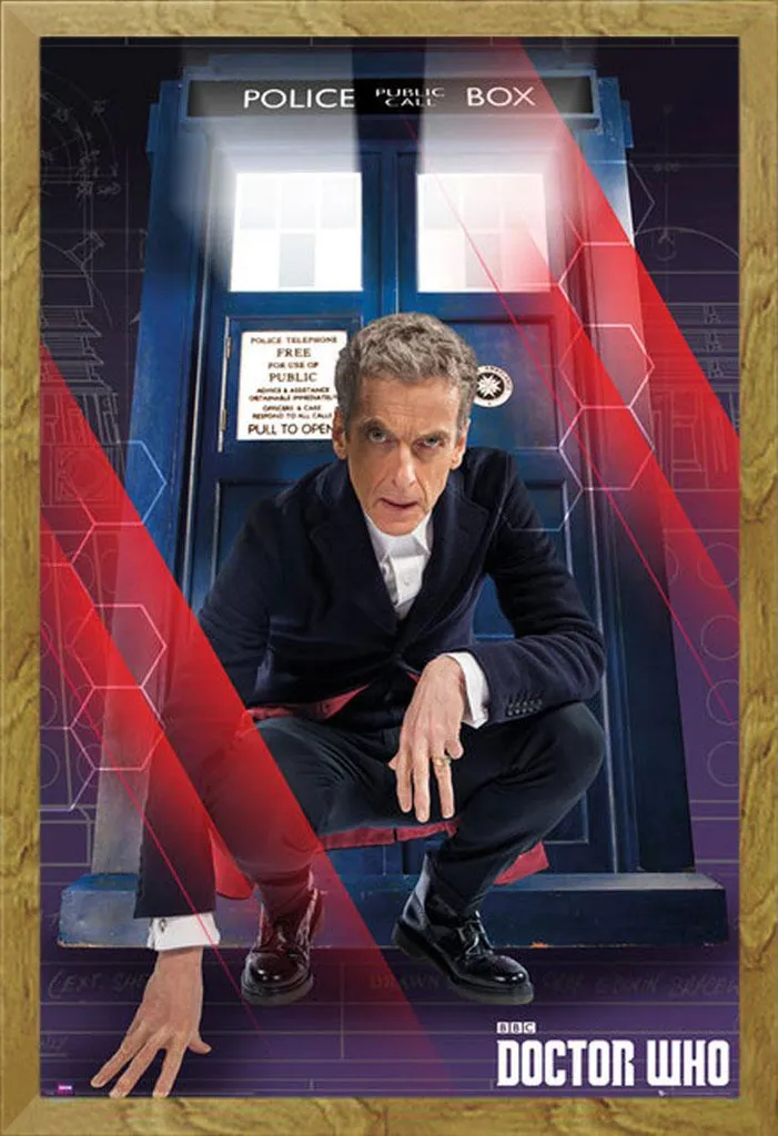 Poster Doctor Who Encadré Shinsuke : Évitez les Plis avec Cadre et Vitre