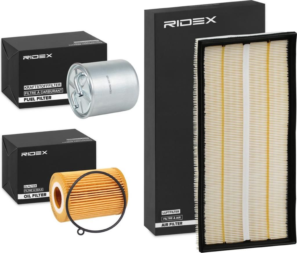 RIDEX Filterset Inspektionspaket Filtersatz passend für MERCEDES-BENZ VIANO (W639) VITO Bus (W639) VITO / MIXTO Kasten (W639)