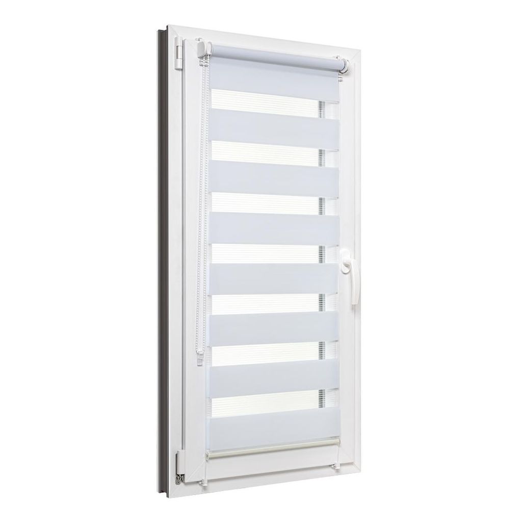 Roleta den a noc 60x150 cm, barva bílá, montáž bez vrtání Obrázek produktu 