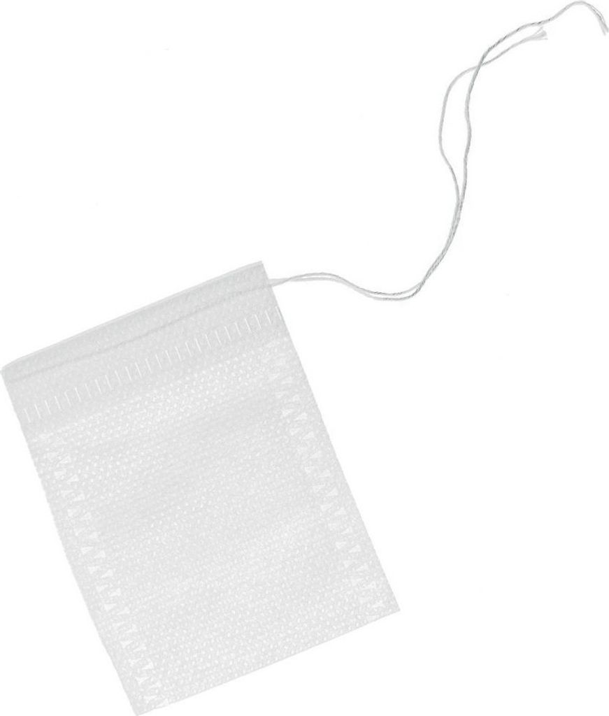 100x Textil-Teebeutel zum Aufbrühen von Kräutern, Sieb, Teesieb