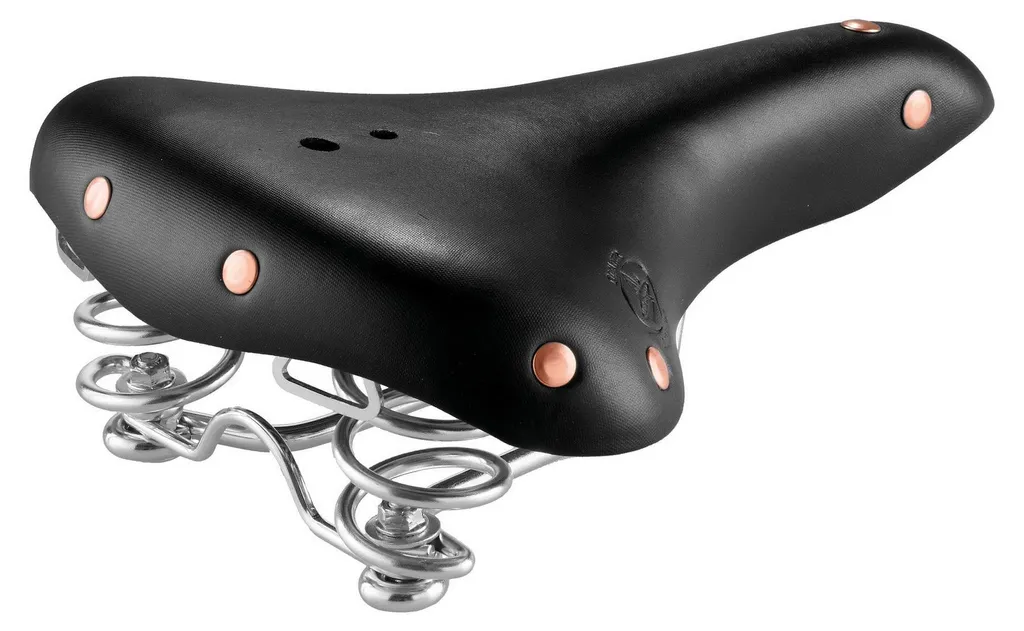 Selle Monte Grappa cuir souple noir contre les douleurs d'assise