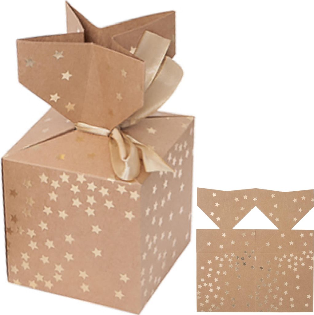 DpCraft Weihnachtsboxen 10x10cm, 2er Set Kartonboxen
