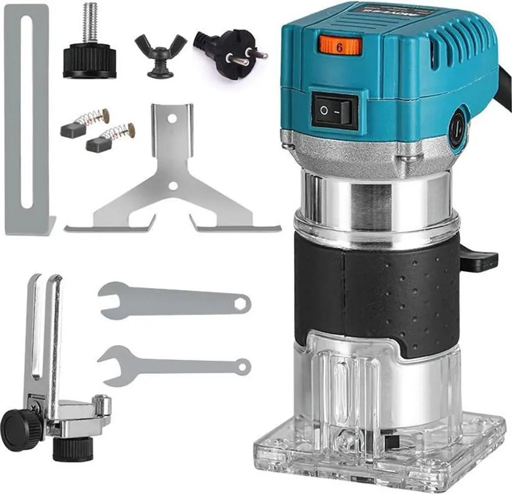 Affleureuse électrique bois 800W, outil de fraisage à vitesse variable