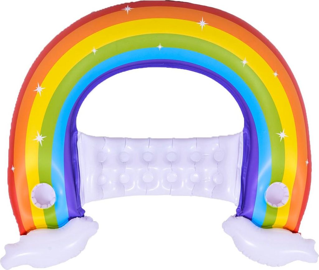 Nadmuchiwany leżak wodny "Rainbow" 107x95x23 cm - Kolorowy Zdjęcie produktu 