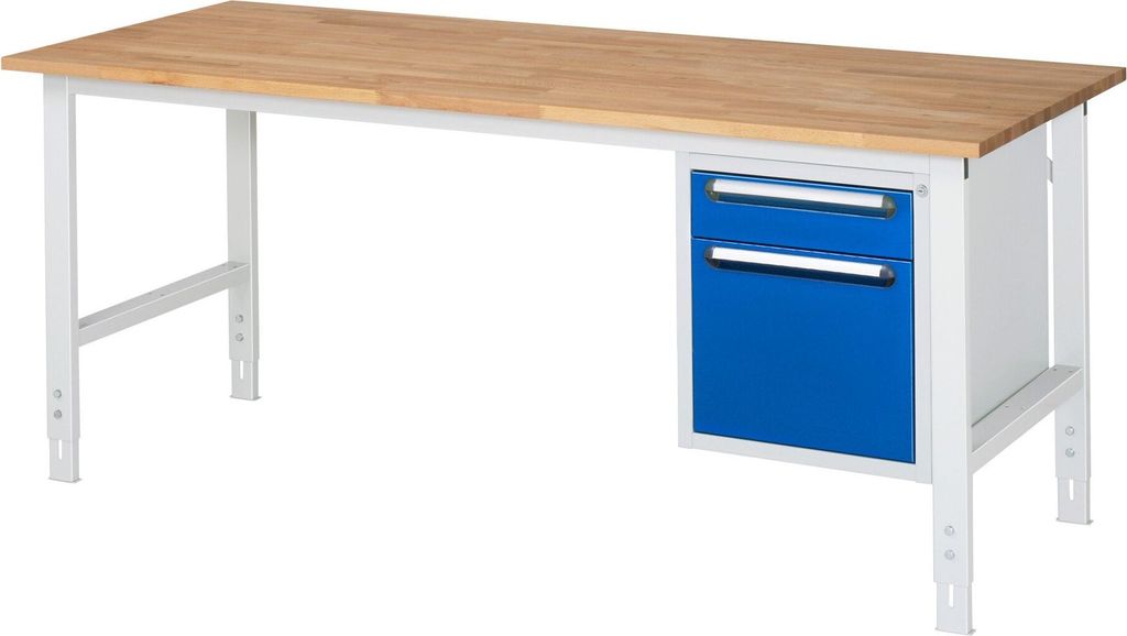 Rau Arbeitstisch Tom höhenverstellbar KM05, B2000xT800xH760-1080mm, B-Platte-25mm