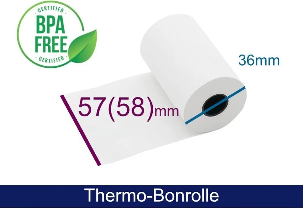 Rouleau Papier Thermique 48g de 15m pour TPE et Calculatrice de Bureau