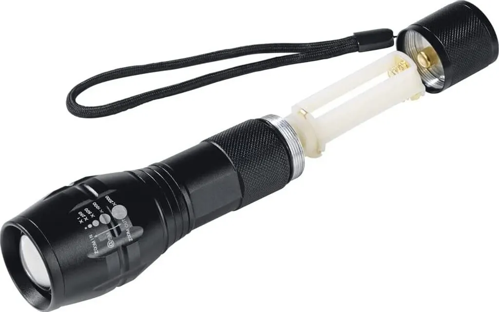 EASYmaxx Security Lampe de poche 4,5V noire éclairage LED de secours - 9