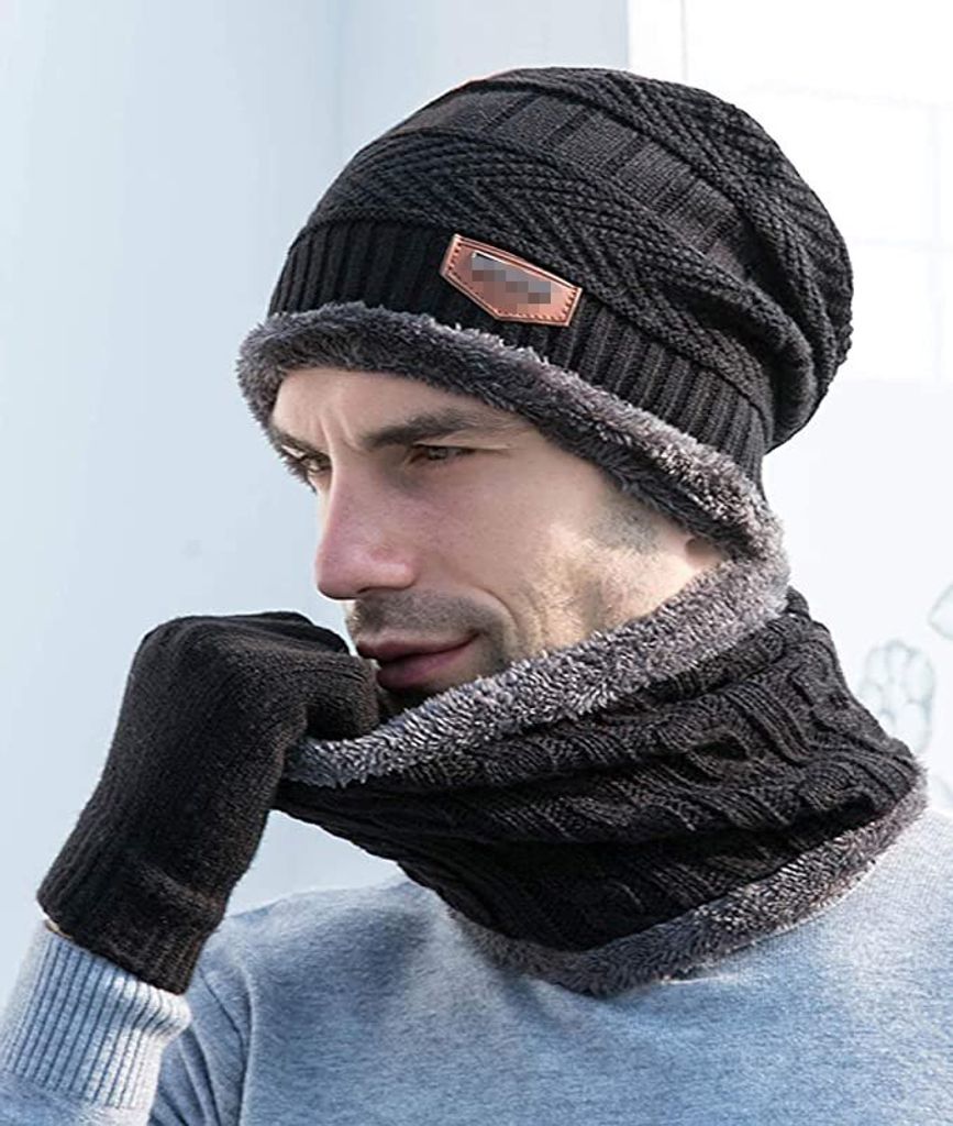 Wintermütze, Strickmütze, Warme Beanie, Winter Mütze und Produktbild 4