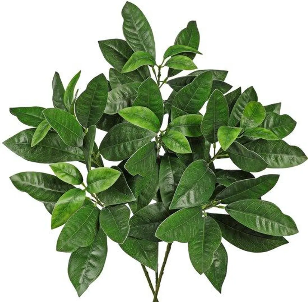 Branches de ficus artificielles longues et souples, feuillage vert 3pcs