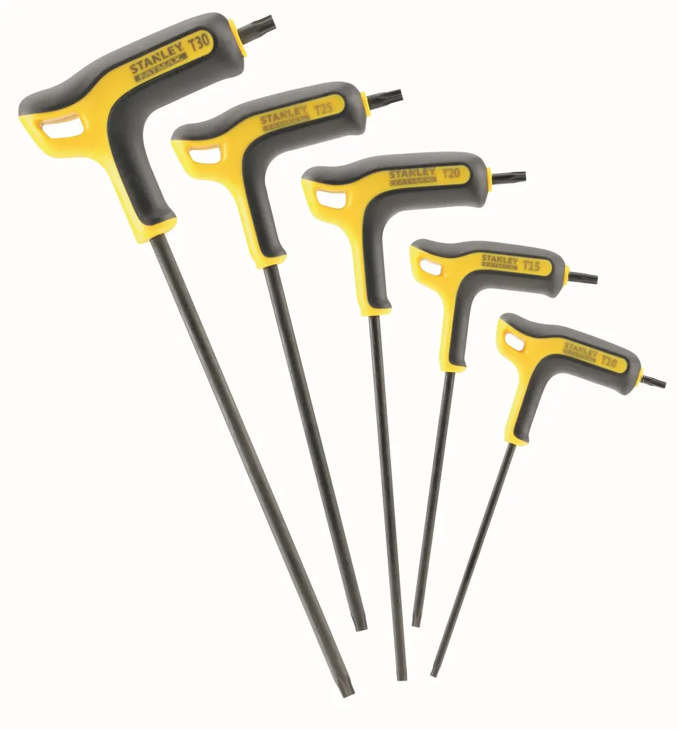 Clé Torx Stanley FatMax en T : Set de 5 pièces Haute Résistance T10-T30