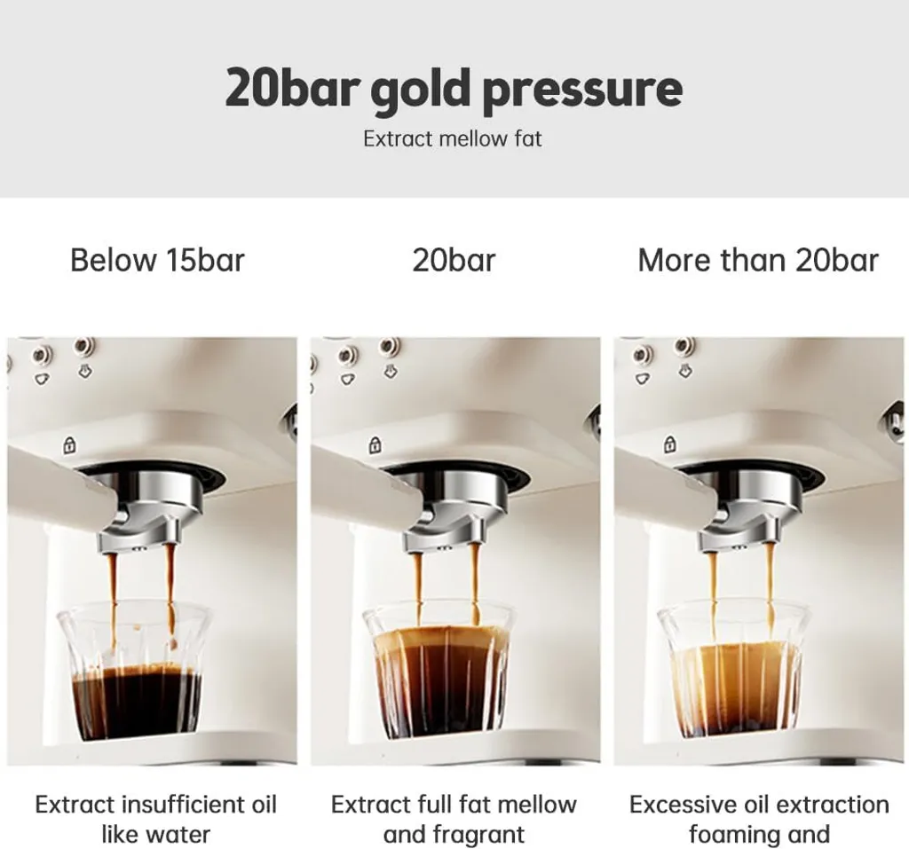Machine à café automatique cappuccino et latte 20 bars, réservoir 1,5L