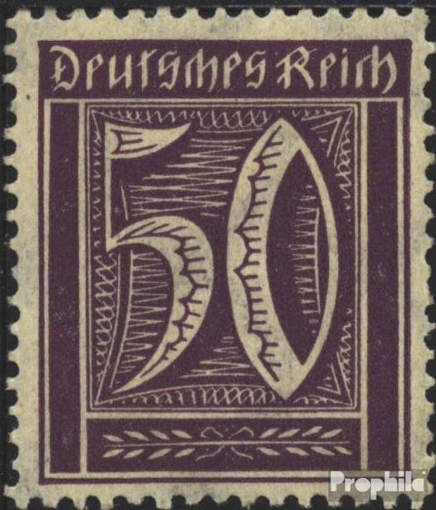 Briefmarken Deutsches Reich 1921 Mi 183 Wasserzeichen Waffeln postfrisch Verschiedene Zeichnungen