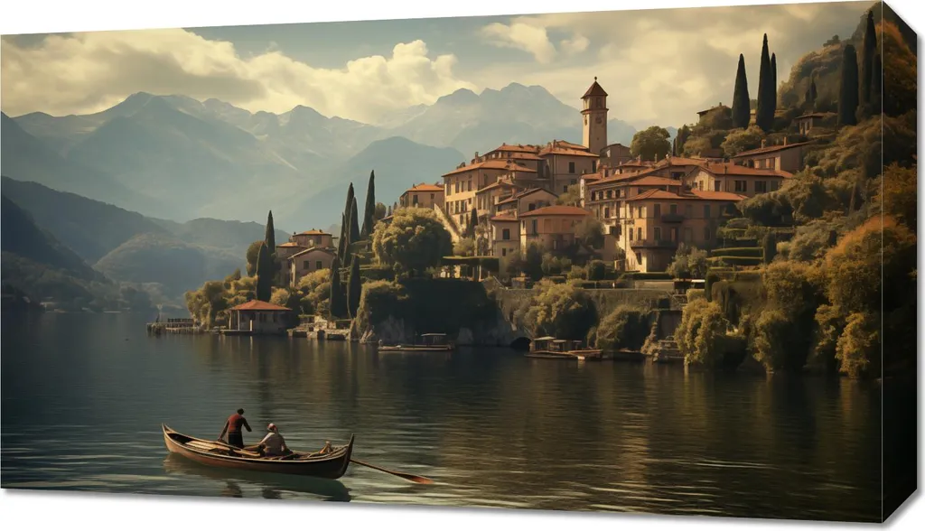 Quadro Moderno 70x40 Nostalgia Serena - Tela Canvas per Ufficio e Casa
